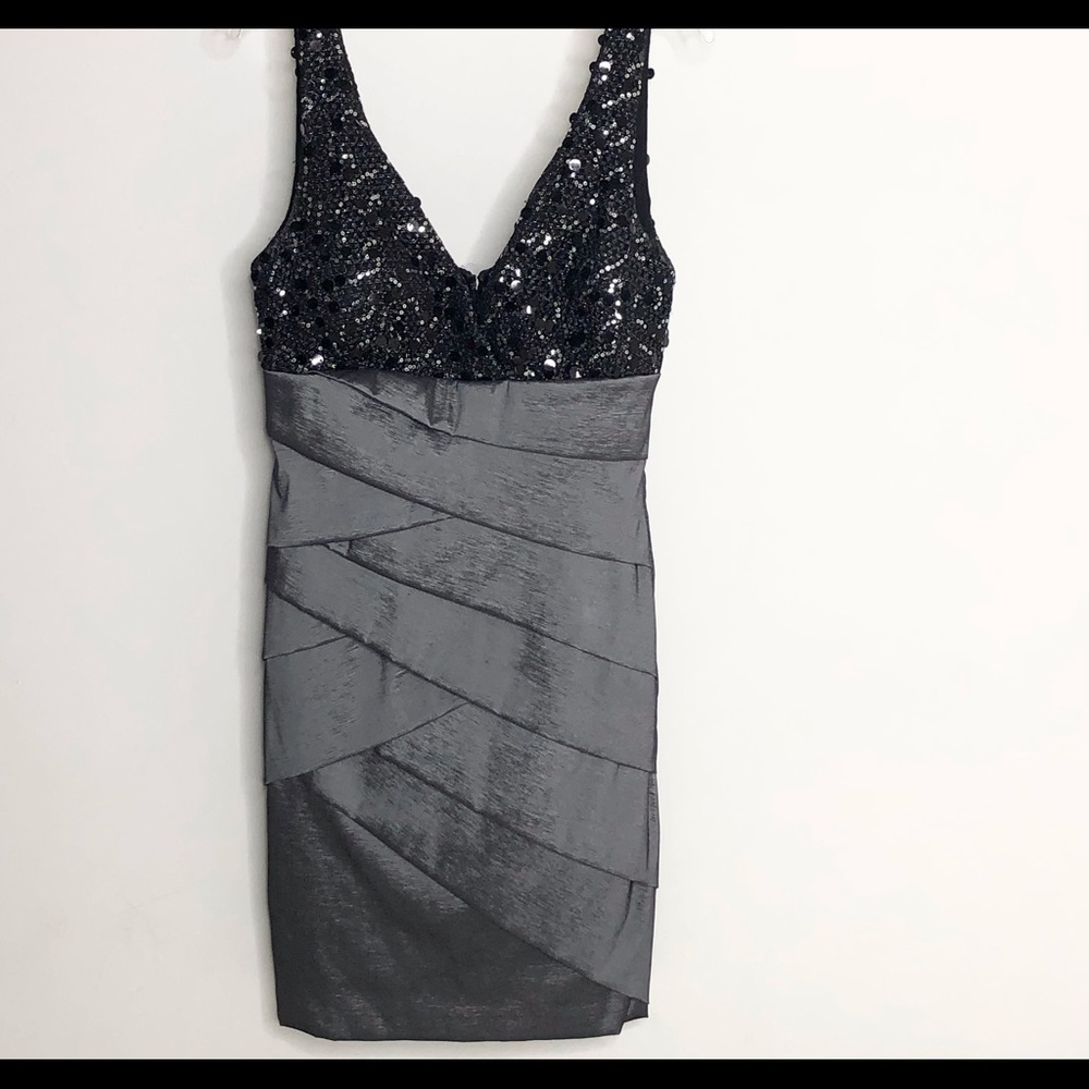 Black and Gray Metallic Dress